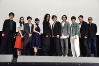 「劇場版 仮面ライダーアマゾンズ Season1 覚醒」「劇場版 仮面ライダーアマゾンズ Season2 輪廻」完成記念連続上映会の様子。
