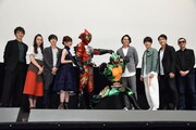 「劇場版 仮面ライダーアマゾンズ Season1 覚醒」「劇場版 仮面ライダーアマゾンズ Season2 輪廻」完成記念連続上映会の様子。