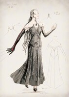 ラストの衣装デザイン画（衣装デザイン：西原梨恵）。