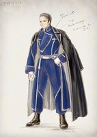 マスタングの衣装デザイン画（衣装デザイン：西原梨恵）。