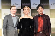 左からタイ・シェリダン、オリヴィア・クック、森崎ウィン。
