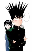 伊藤真司（手前）と早川京子（左奥）。 (c)西森博之／小学館