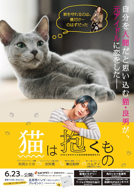 「猫は抱くもの」チラシ裏ビジュアル