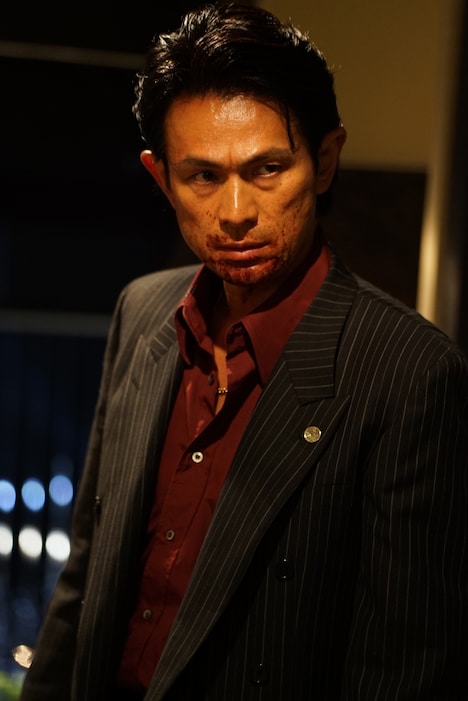 「孤狼の血」より、江口洋介演じる尾谷組若頭・一之瀬守孝。