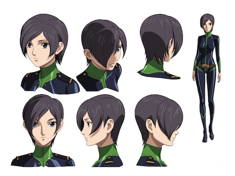 藤堂早紀のキャラクター設定画。