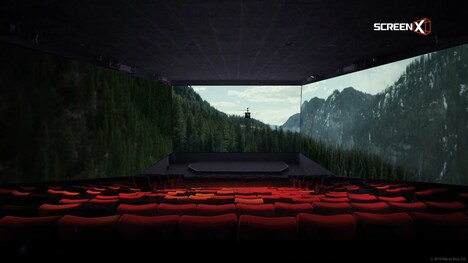 ScreenXの上映イメージ。