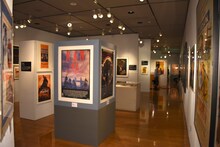 「国立映画アーカイブ開館記念 没後20年 旅する黒澤明 槙田寿文ポスター・コレクションより」の様子。