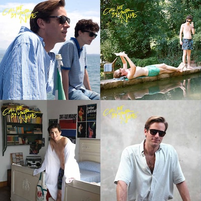 「君の名前で僕を呼んで」鑑賞券2枚1口で応募した先着1000名に贈られる、オリジナルカードのビジュアル。