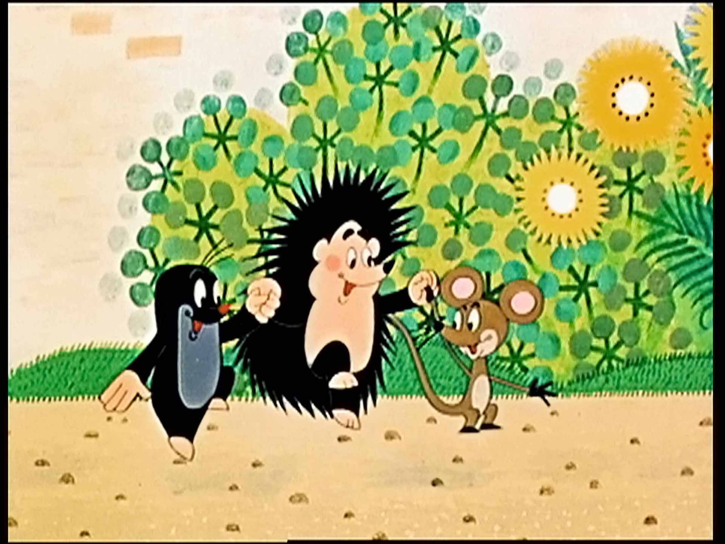 「もぐらのクルテク」シリーズより「もぐらくんとはりねずみ」。