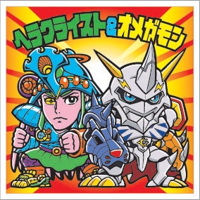 「デジモンアドベンチャー tri. 第6章『ぼくらの未来』」とビックリマンのコラボシール。