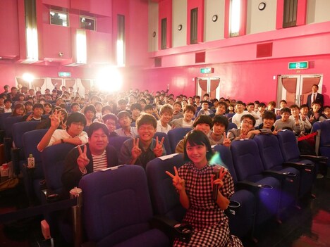 松山シネマサンシャイン大街道で行われた「パンとバスと2度目のハツコイ」トークイベントの様子。