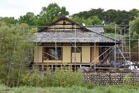 撮影に使われるオープンセット。