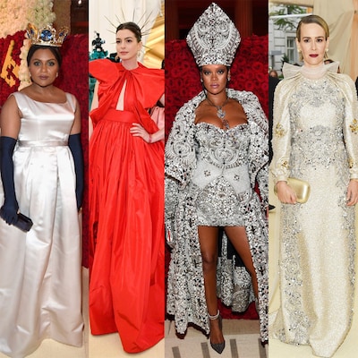 左からミンディ・カリング、アン・ハサウェイ、リアーナ、サラ・ポールソン。