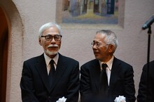左から宮崎駿、鈴木敏夫。