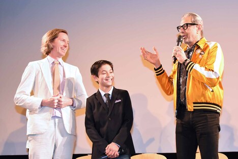 左からウェス・アンダーソン、コーユー・ランキン、ジェフ・ゴールドブラム。