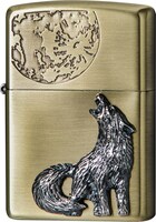 「孤狼の血」に登場するジッポーライターのレプリカモデル（表面）。