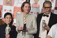 「犬ヶ島」舞台挨拶の様子。