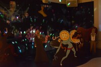 「DEVILMAN crybaby SABBATH SHIBUYA」展示の様子。