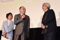 「妻よ薔薇のように 家族はつらいよIII」初日舞台挨拶の様子。