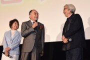 「妻よ薔薇のように 家族はつらいよIII」初日舞台挨拶の様子。