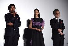 左から佐藤浩市、山本美月、瀬々敬久。