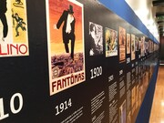 「Gaumont 映画誕生と共に歩んできた歴史」展の様子。