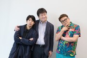 左から太賀、佐藤二朗、福田雄一。（撮影：佐藤友昭）