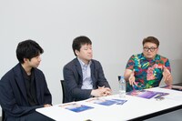 左から太賀、佐藤二朗、福田雄一。（撮影：佐藤友昭）