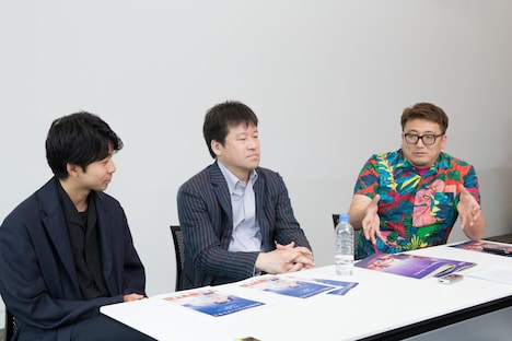 左から太賀、佐藤二朗、福田雄一。（撮影：佐藤友昭）