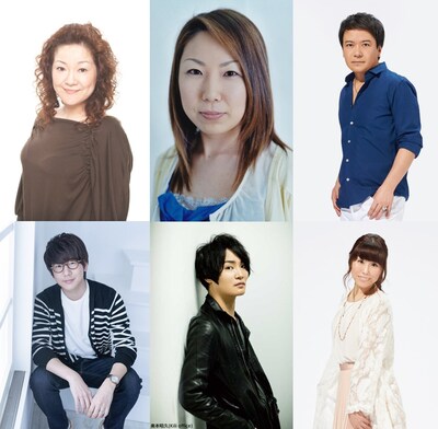 左上から時計回りに坂本千夏、山口眞弓、宮崎歩、AiM、細谷佳正、花江夏樹。