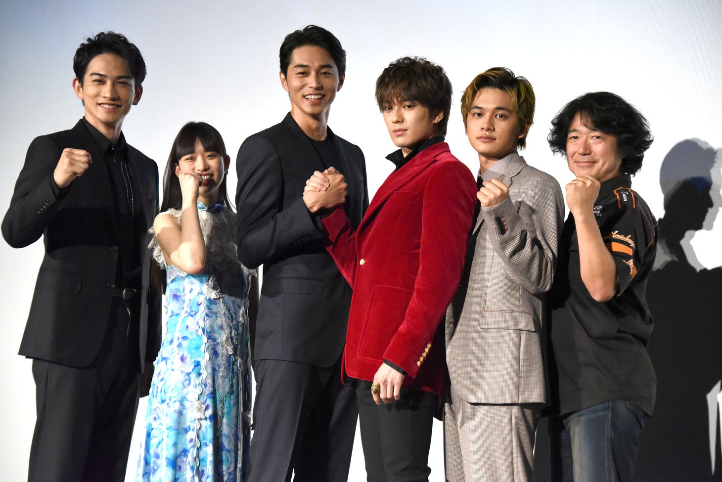 「OVER DRIVE」初日舞台挨拶の様子。