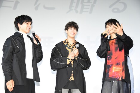 「EVEN～君に贈る歌～」初日舞台挨拶の様子。