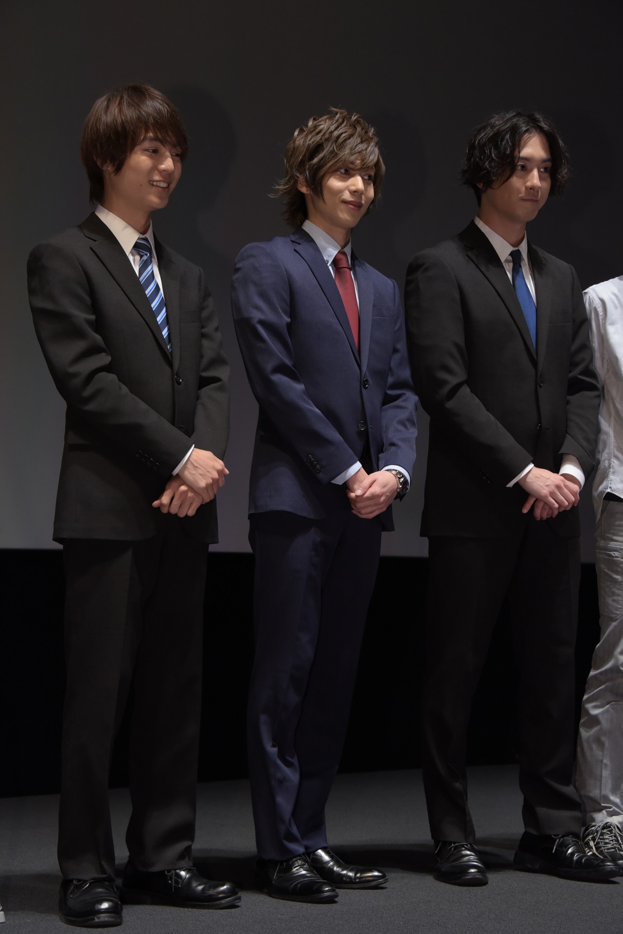 左から溝口琢矢、染谷俊之、渡部秀。