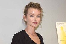 「祝福～オラとニコデムの家～」試写会に登壇したアンナ・ザメツカ。