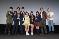 「トウキョウ・リビング・デッド・アイドル」初日舞台挨拶の様子。