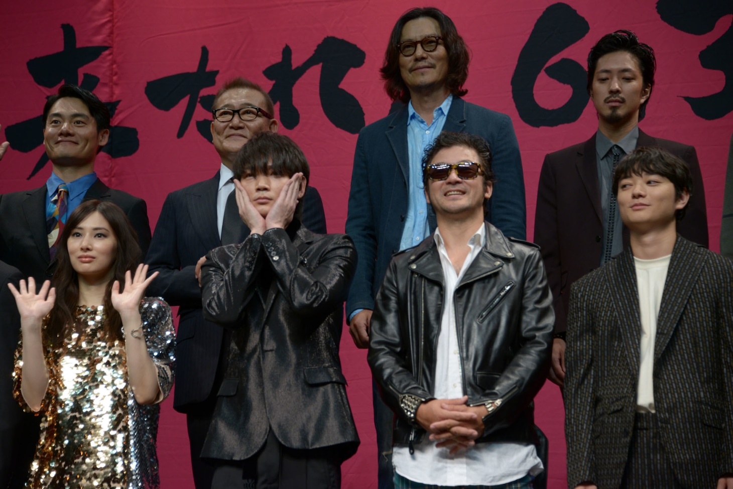 「パンク侍、斬られて候」完成披露イベントの様子。