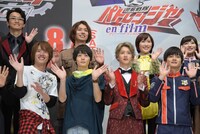 「劇場版 仮面ライダービルド Be The One」「快盗戦隊ルパンレンジャーVS警察戦隊パトレンジャー en film」製作発表会見の様子。