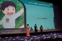 アヌシー国際アニメーション映画祭の舞台挨拶の様子。