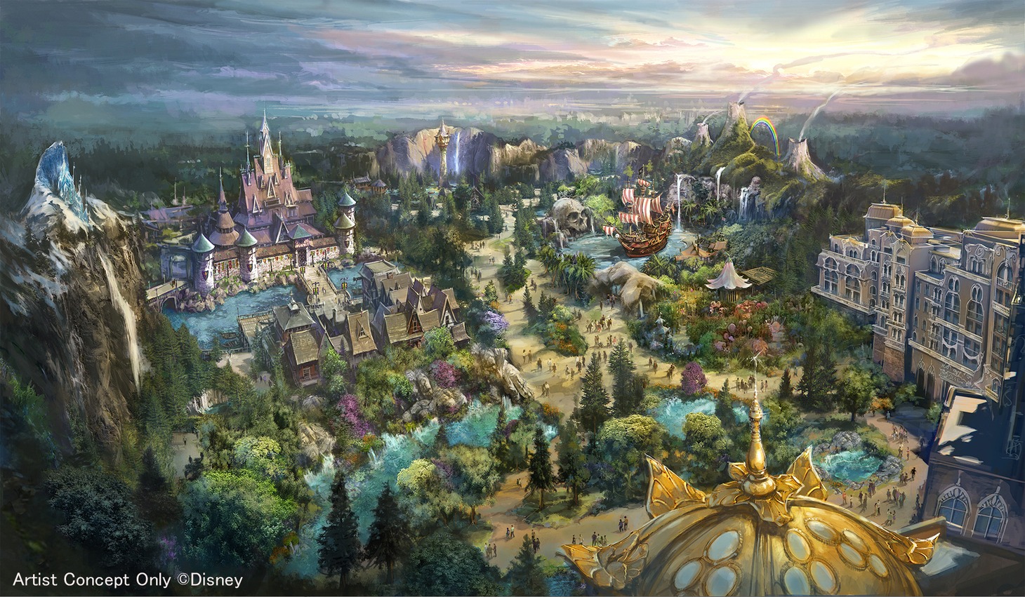 新テーマポートの全景。