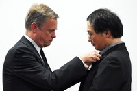 左からローラン・ピック、深田晃司。