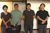 左から横浜聡子、真利子哲也、濱口竜介、深田晃司。