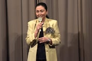 舞台挨拶に登壇した梶芽衣子。