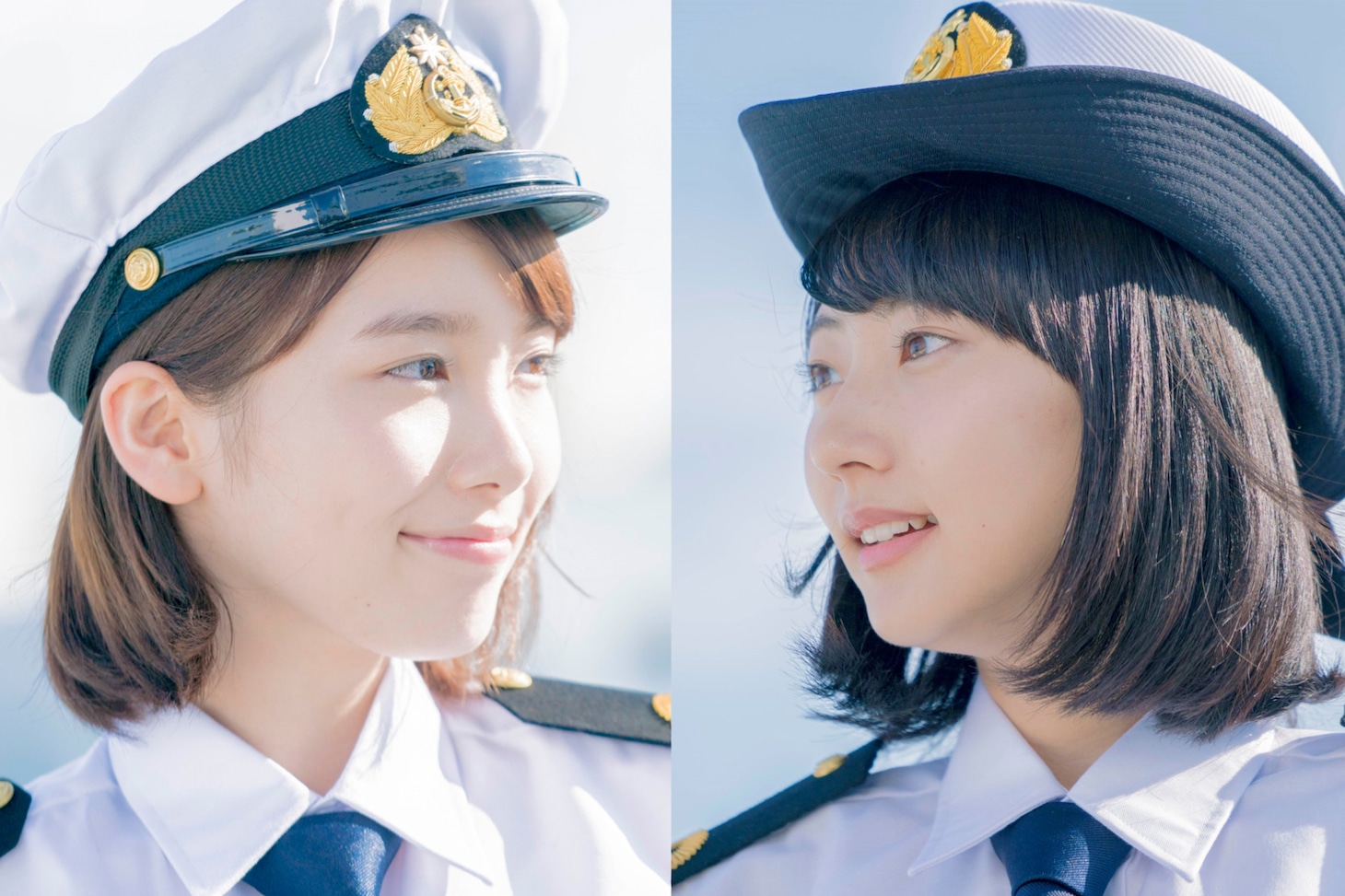 坂本真鈴役の飯豊まりえ（左）と石川燕役の武田玲奈（右）。