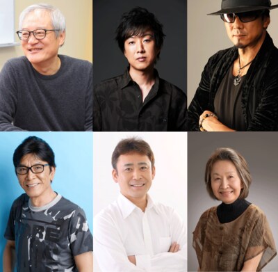 「ジュラシック・ワールド／炎の王国」日本語吹替版キャスト。上段左から大塚芳忠、内田夕夜、黒田崇矢。下段左から中田譲治、高木渉、池田昌子。