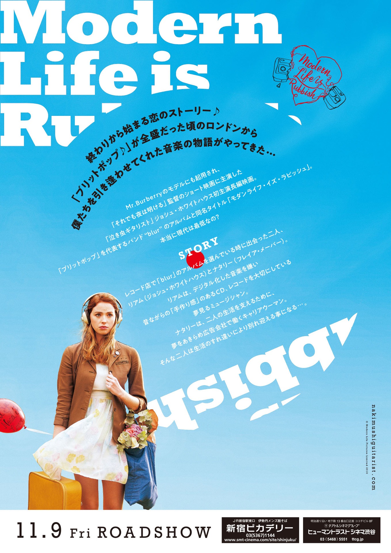 「モダンライフ・イズ・ラビッシュ ～ロンドンの泣き虫ギタリスト～」チラシビジュアル裏面