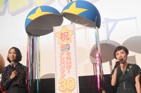 「それいけ！アンパンマン かがやけ！クルンといのちの星」初日舞台挨拶の様子。