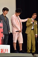 「パンク侍、斬られて候」初日舞台挨拶の様子。