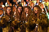 「ハン・ソロ／スター・ウォーズ・ストーリー」大ヒット記念イベントにチューバッカのコスプレで登壇した超特急のメンバー。左からカイ、リョウガ、ユーキ、ユースケ。