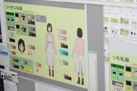 「上海恋」の作業風景。