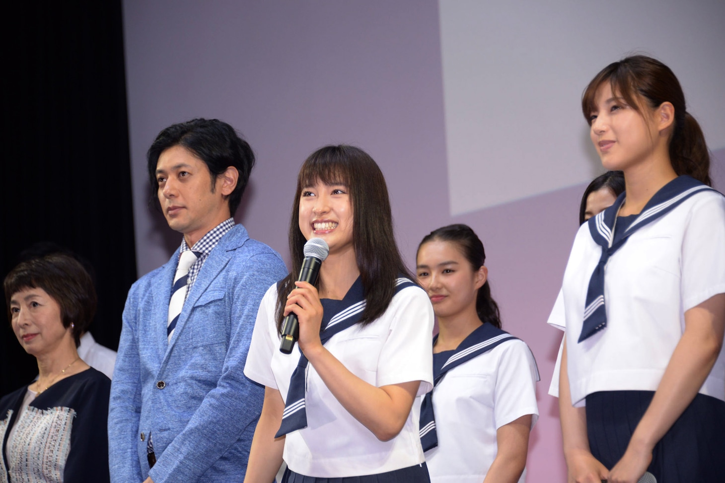 テレビドラマ「チア☆ダン」特別試写会の様子。